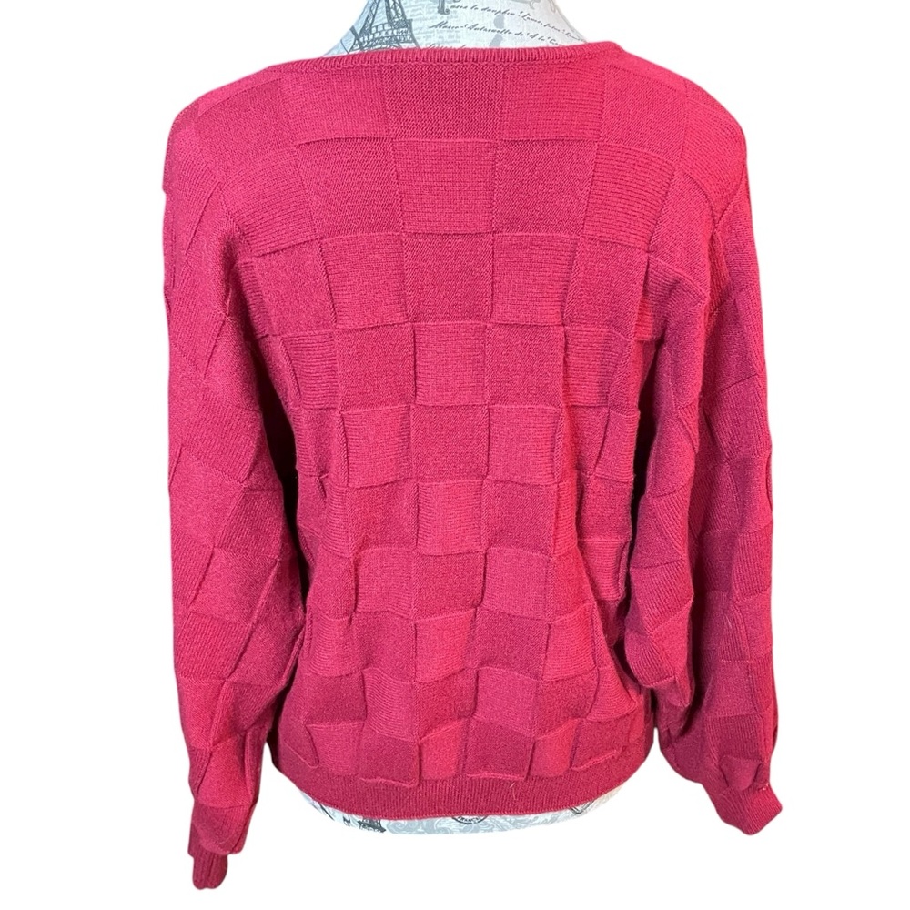 Red Textured Sweater - Picture 3 of 6
